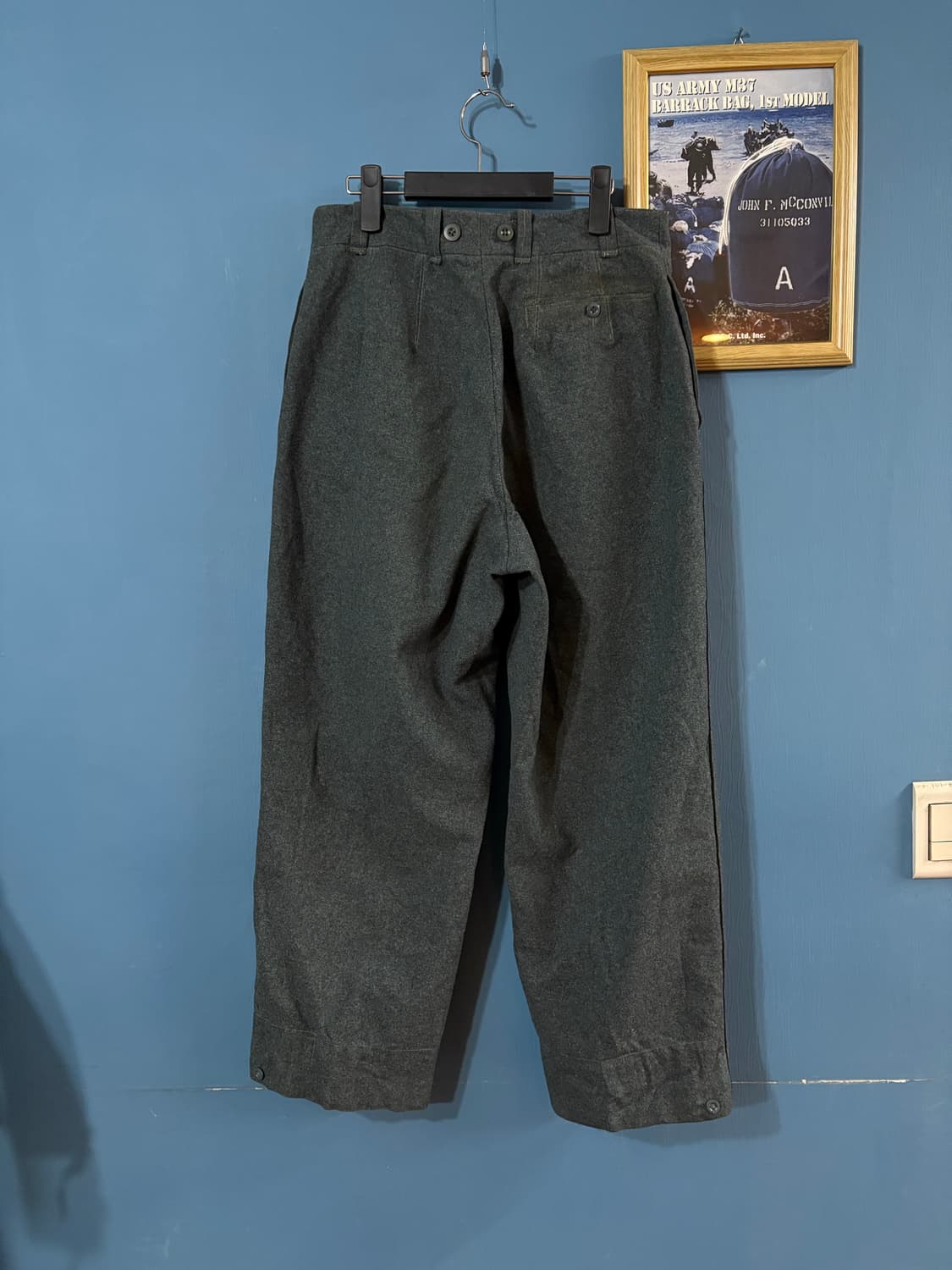 50-60’s Swiss army side line Wool Pant. 상품이미지9