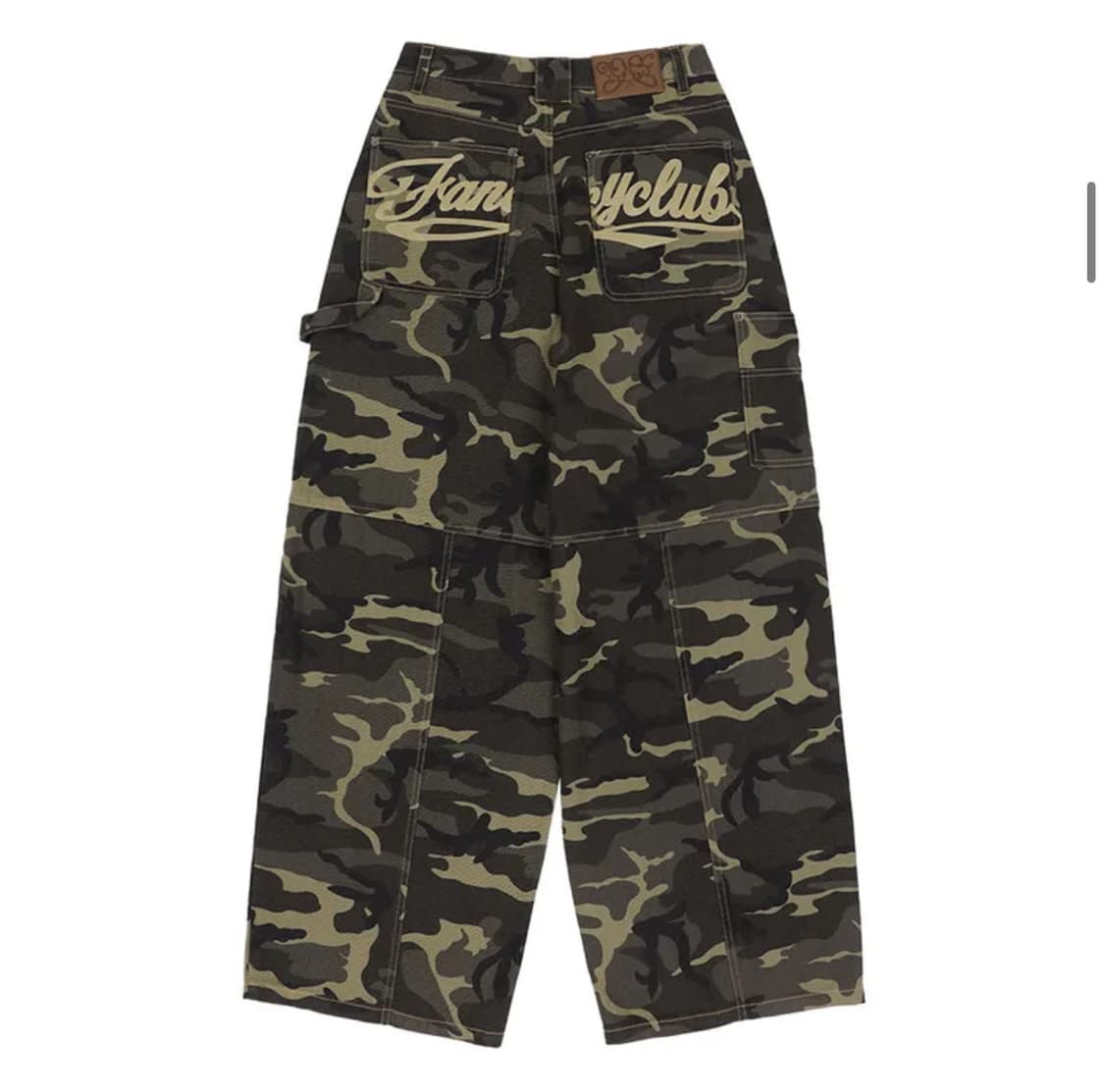 fancyclub 카펜더 레터링 카모 데님 팬츠 상품이미지2