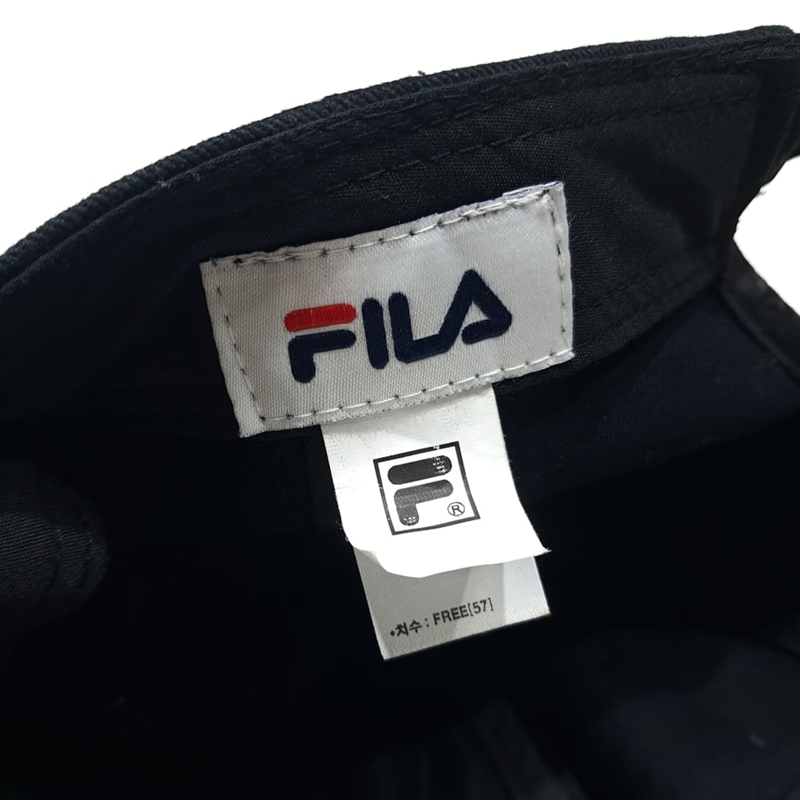 필라 한국판 2018 블랙 빅 로고 자수 코튼 볼캡 P2057 상품이미지8