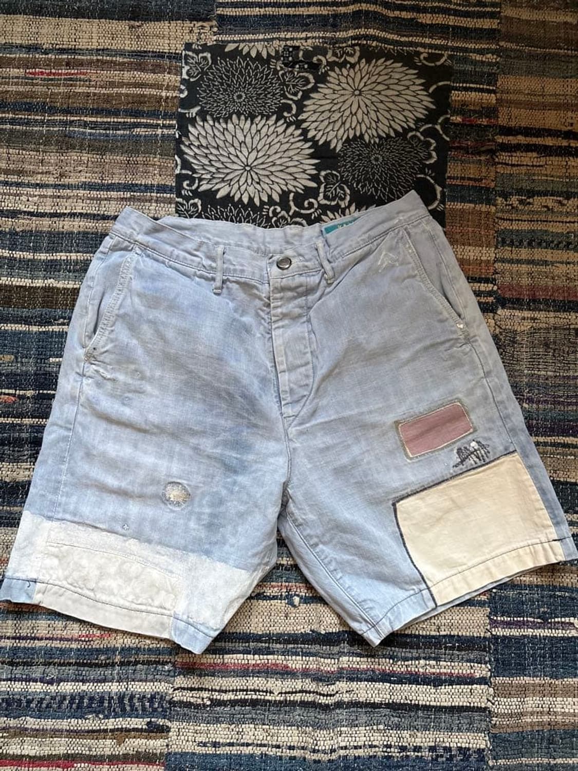 캐피탈 컨트리 패치워크 데님 쇼츠 상품이미지1