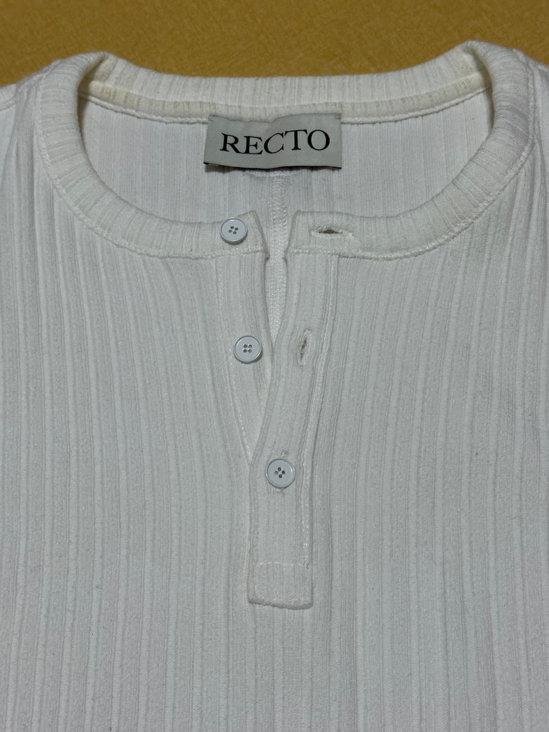렉토 헨리넥 화이트 M 상품이미지2