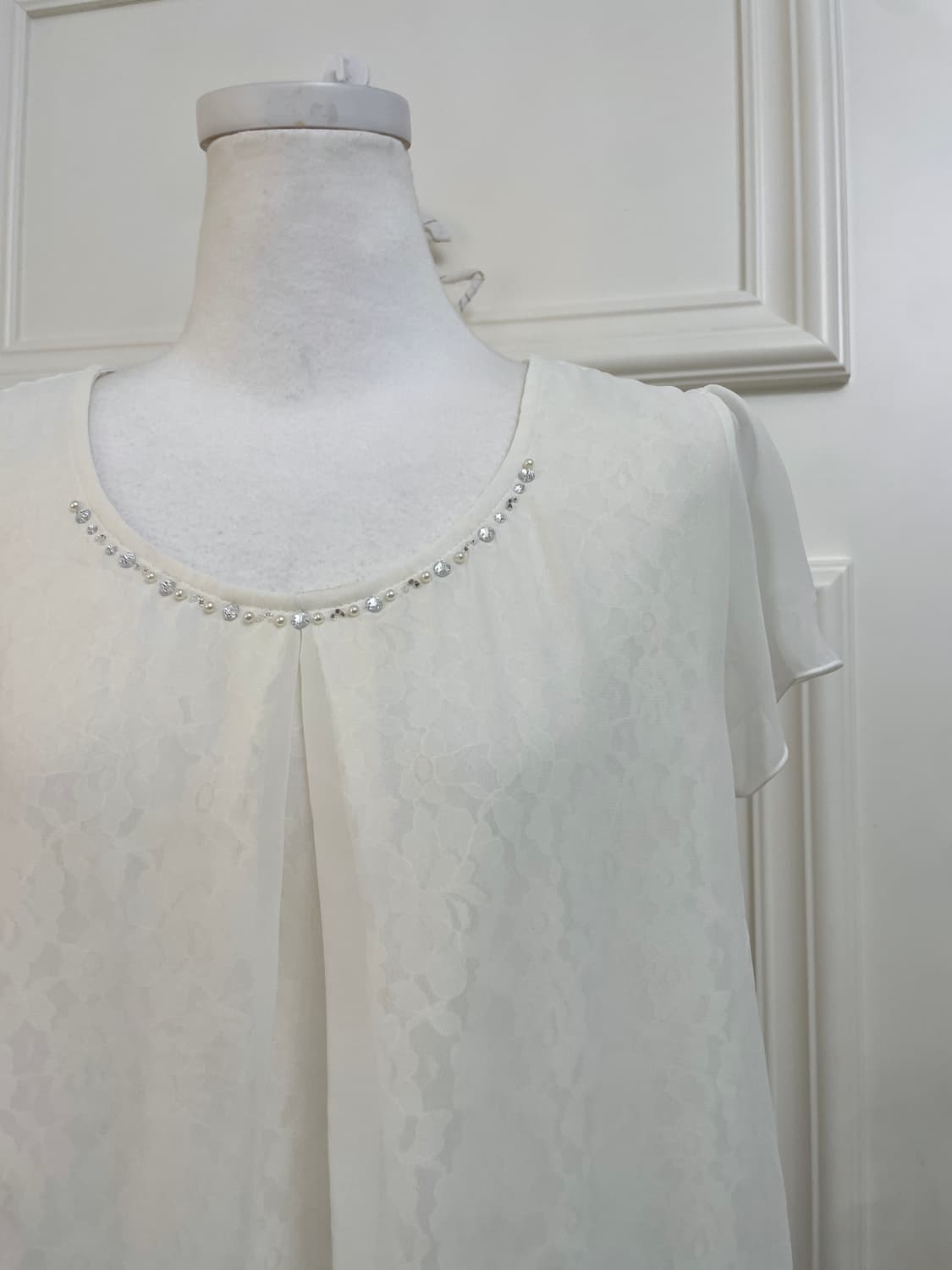 white inner lace cubic point blouse 상품이미지7