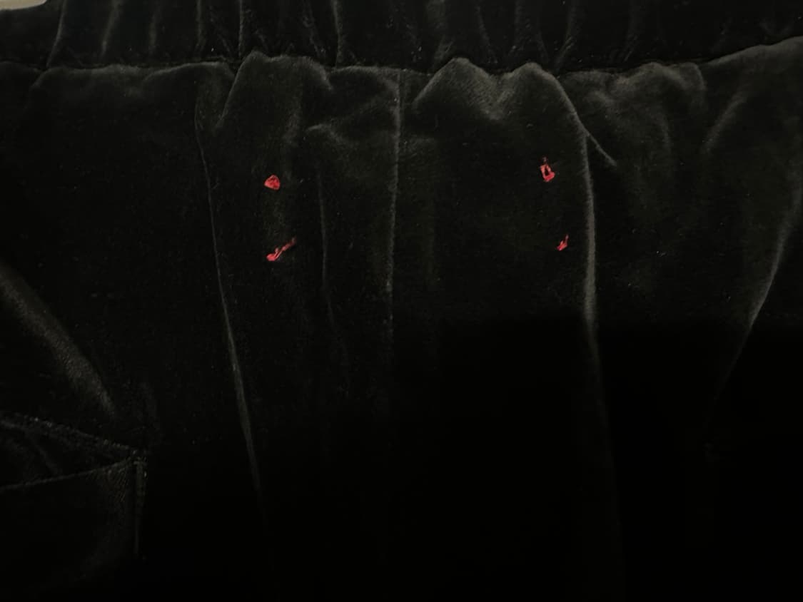 (2) barbell object 벨벳 팬츠 블랙 상품이미지6