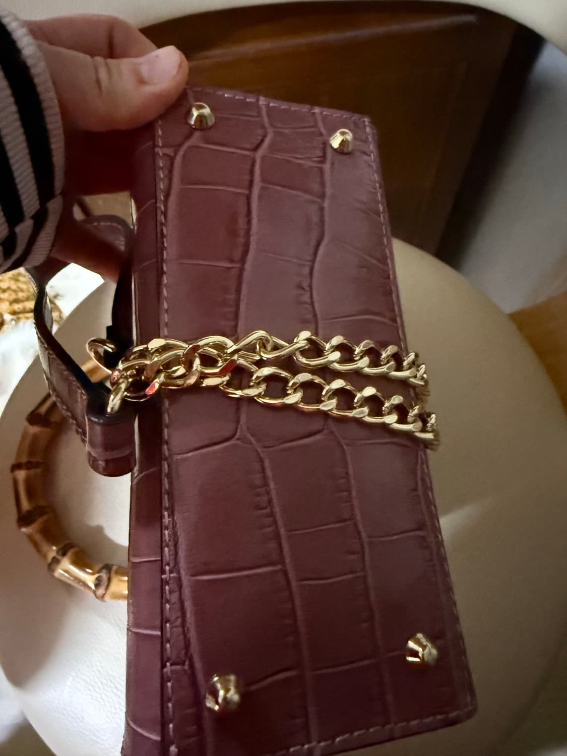 통가죽미니뱀부가방거의새거 상품이미지4