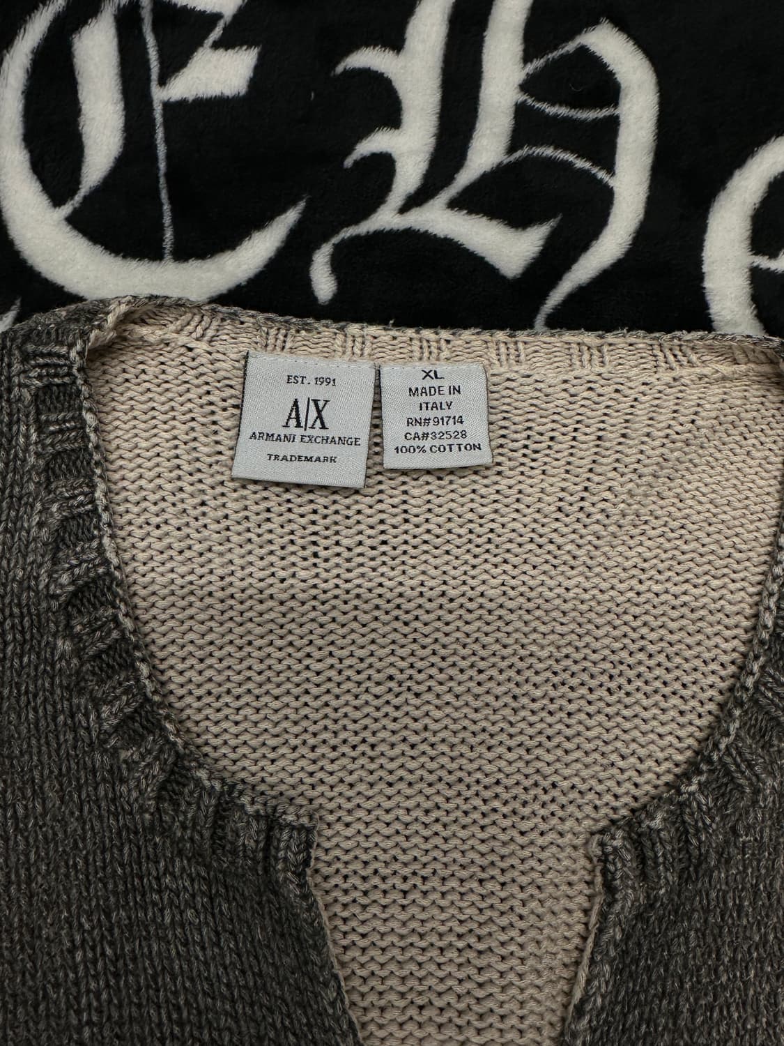 아르마니 오버핏 y2k 페인팅 헤비 니트 상품이미지2