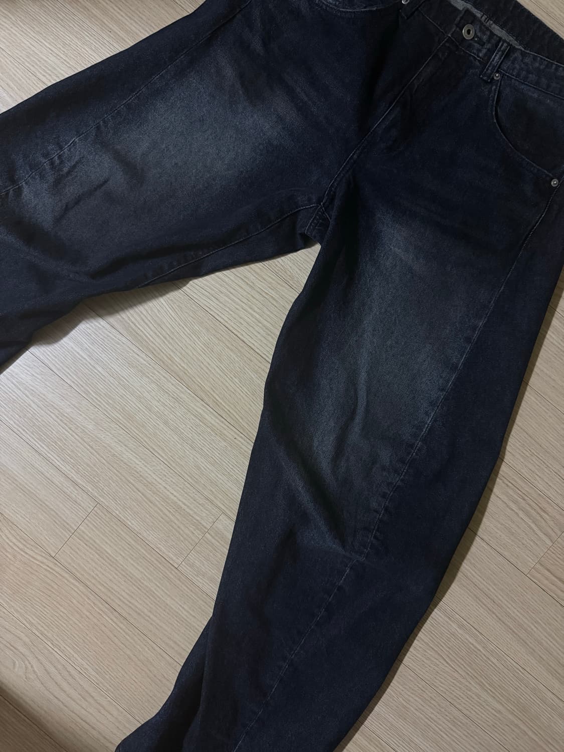 쿠어 워시드 엔지니어 데님 팬츠 / 워시드네이비 L 상품이미지2