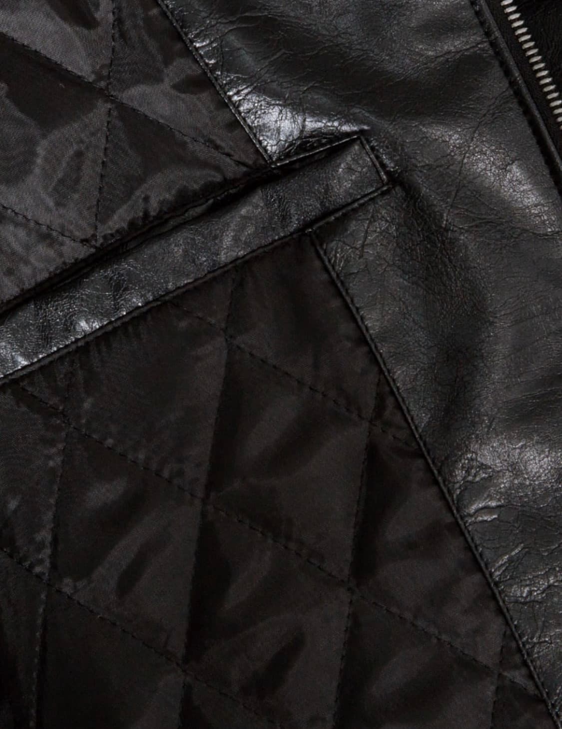 ESC studio 'Notold" 레더 블루종 블랙 상품이미지3