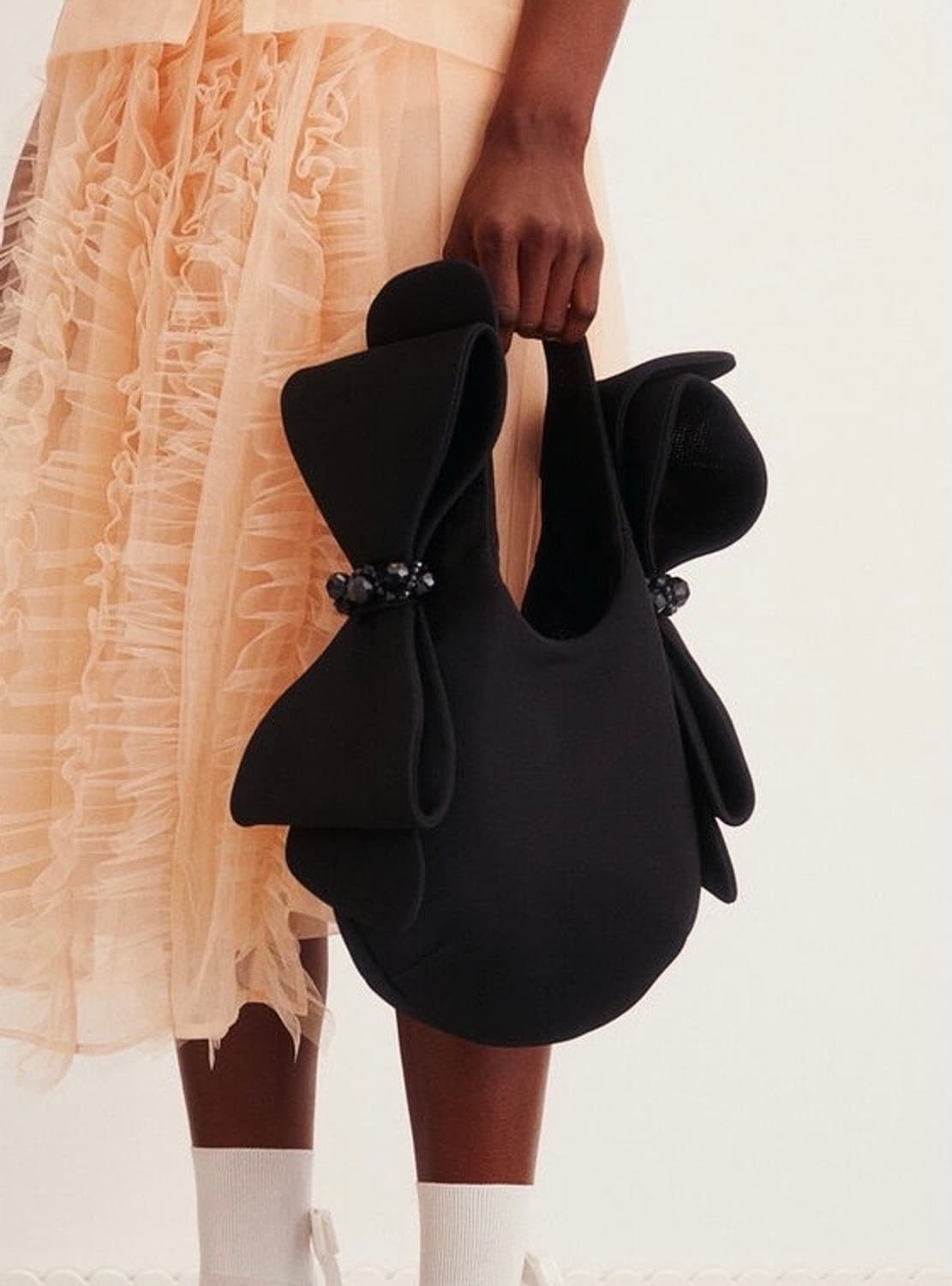 시몬로샤 H&M 콜라보 리본 가방 토트 블랙 상품이미지2