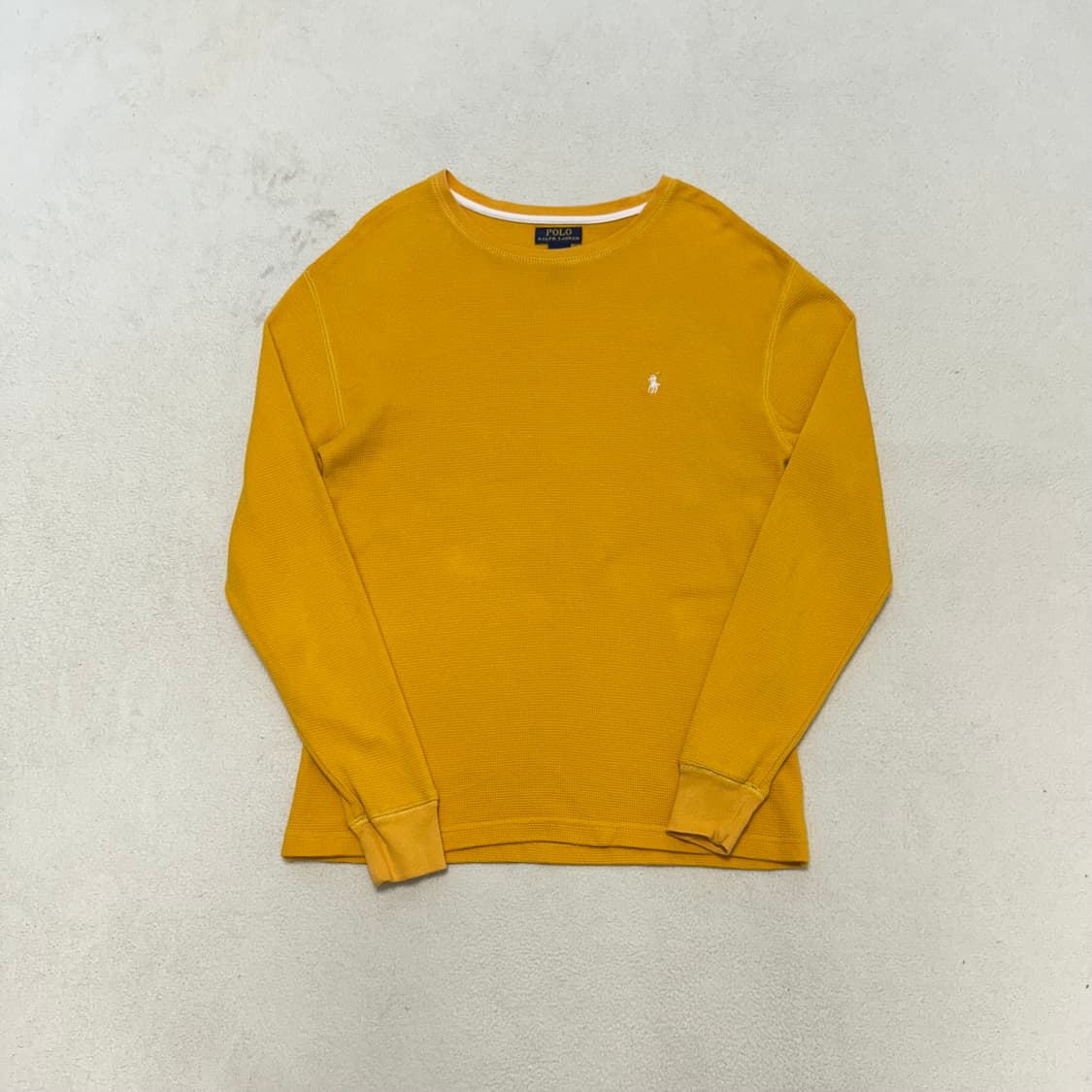 Polo mustard yellow waffle tee 상품이미지4