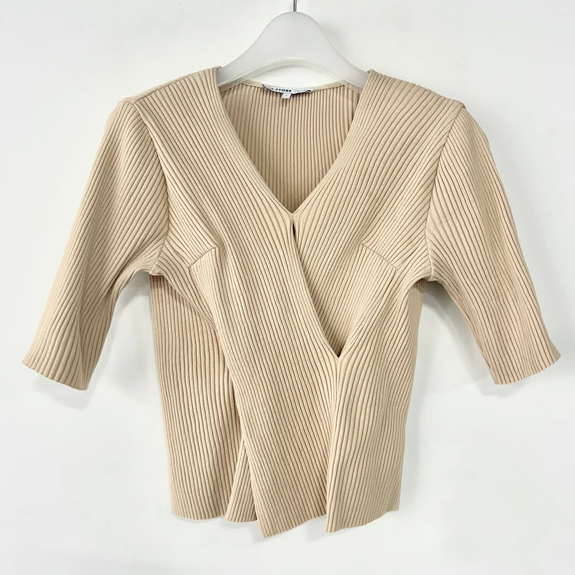 폼더스토어 레이어 골지 니트 탑 상품이미지1