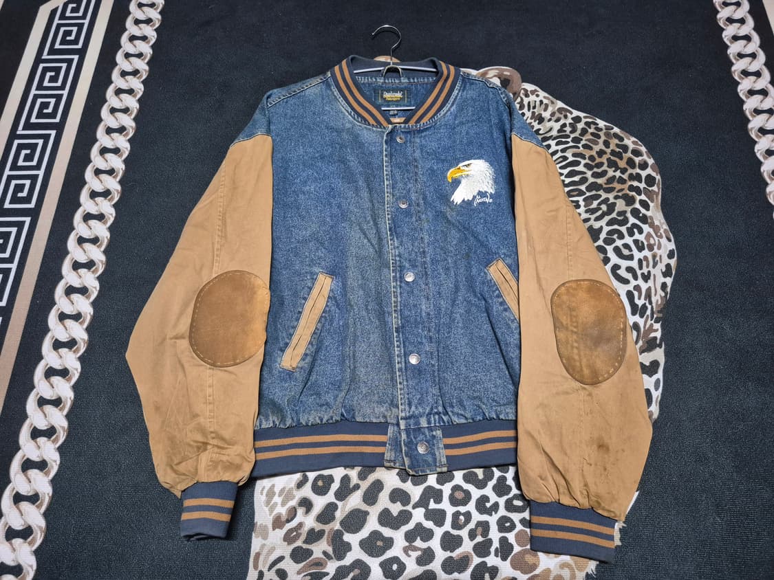 90's 빈티지 Dunbrooke 데님 바시티 자켓 XL 상품이미지1