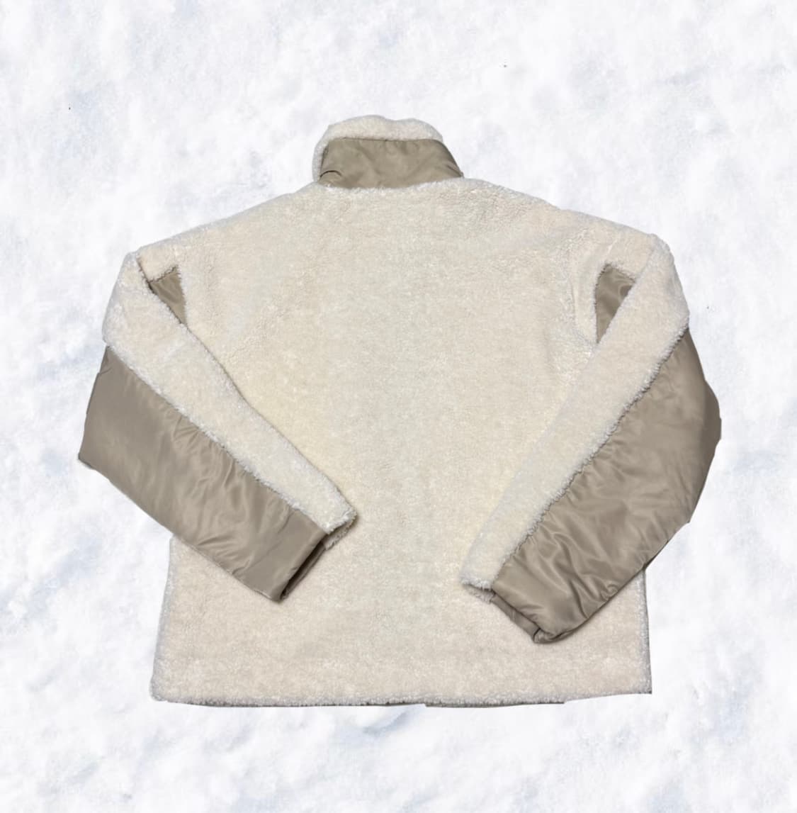 아디다스 카키 베이지 쉐르파 후리스 집업 상품이미지3