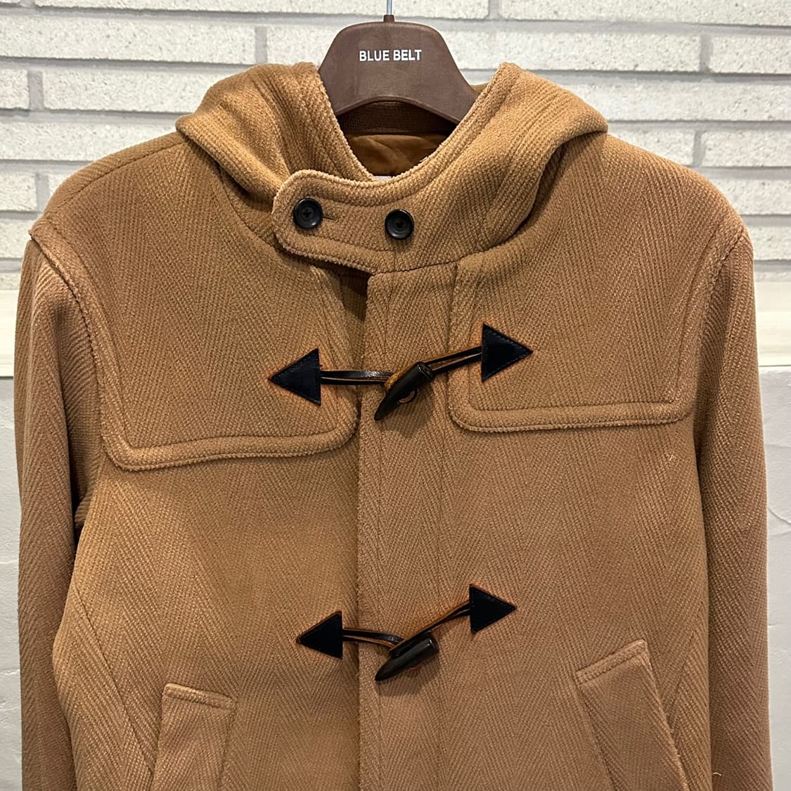 ITALY VINTAGE 떡볶이 코트 투포켓 토글 버튼 디테일 베이지 상품이미지4