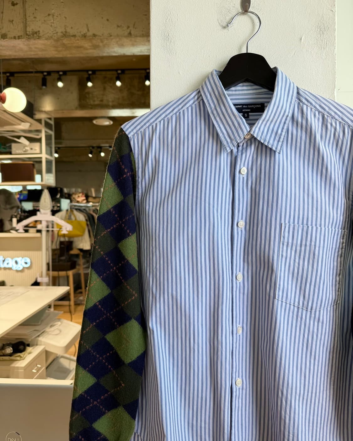 꼼데가르송 옴므 AD2006 스트라이프 아가일패턴 셔츠  상품이미지3