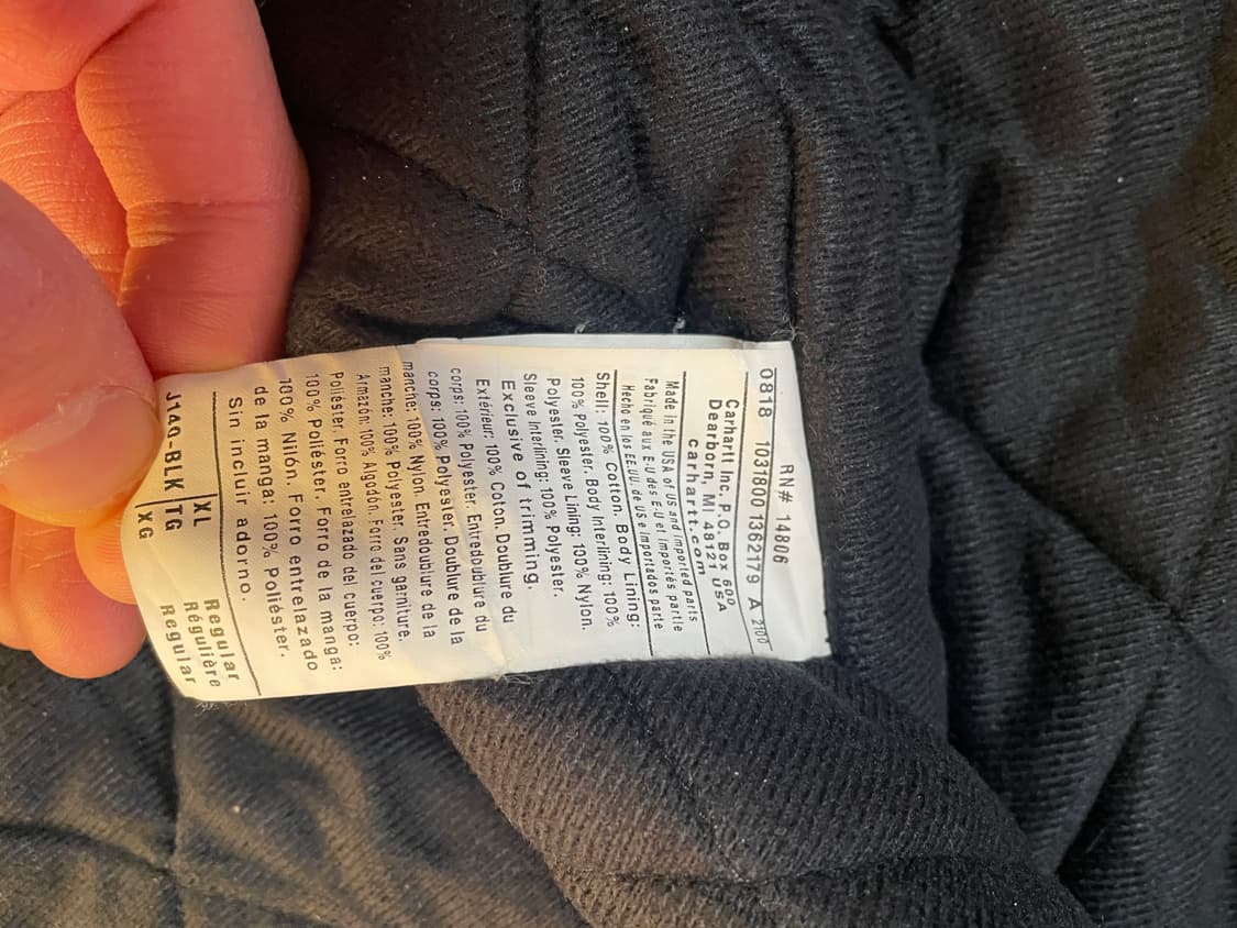 칼하트 후드집업 블랙(XL) 상품이미지6