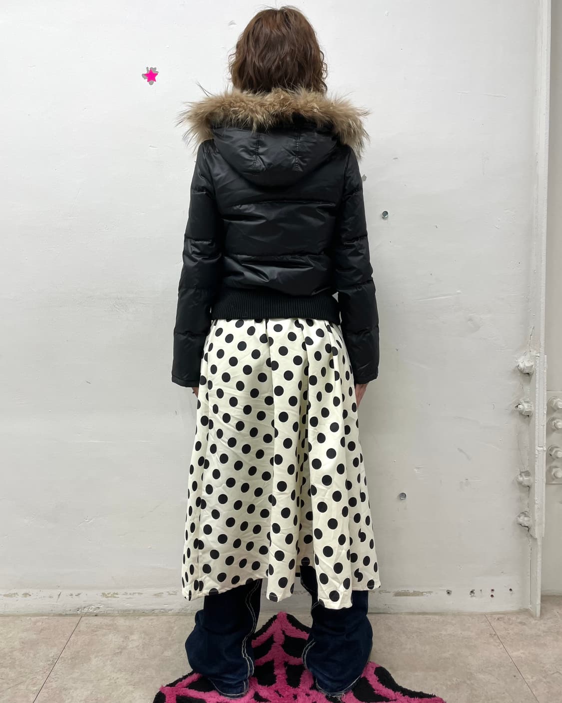 Glossy black cropped padded coat  상품이미지5