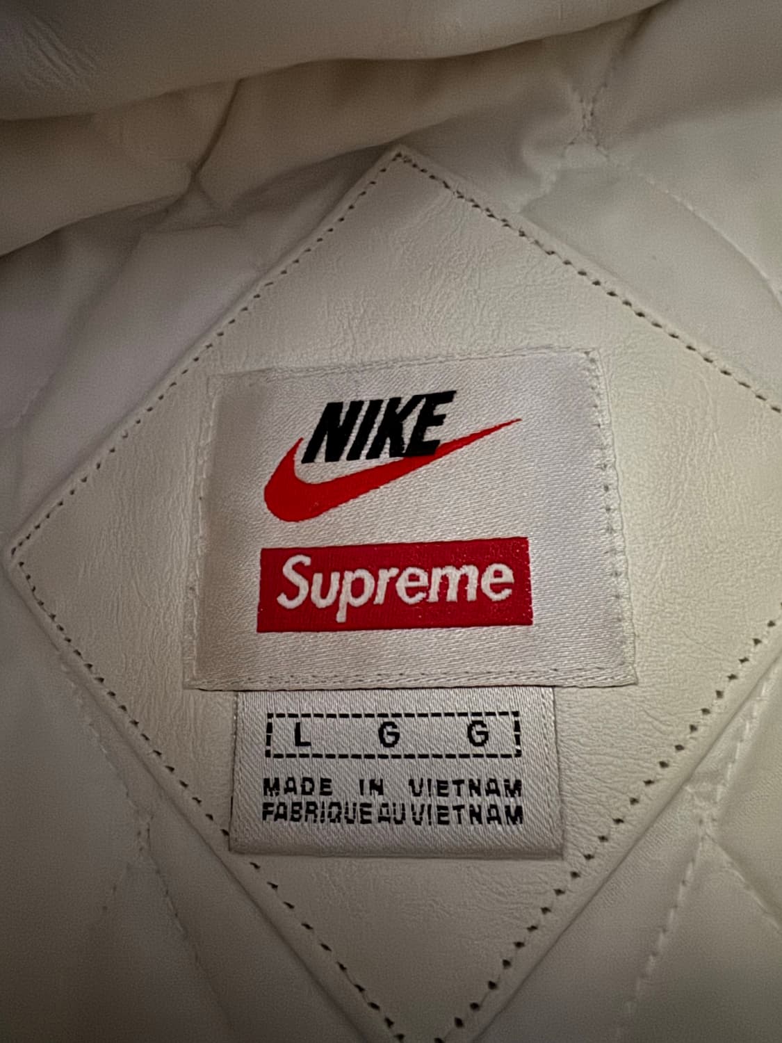 슈프림 나이키 레더 아노락 화이트 L 상품이미지2