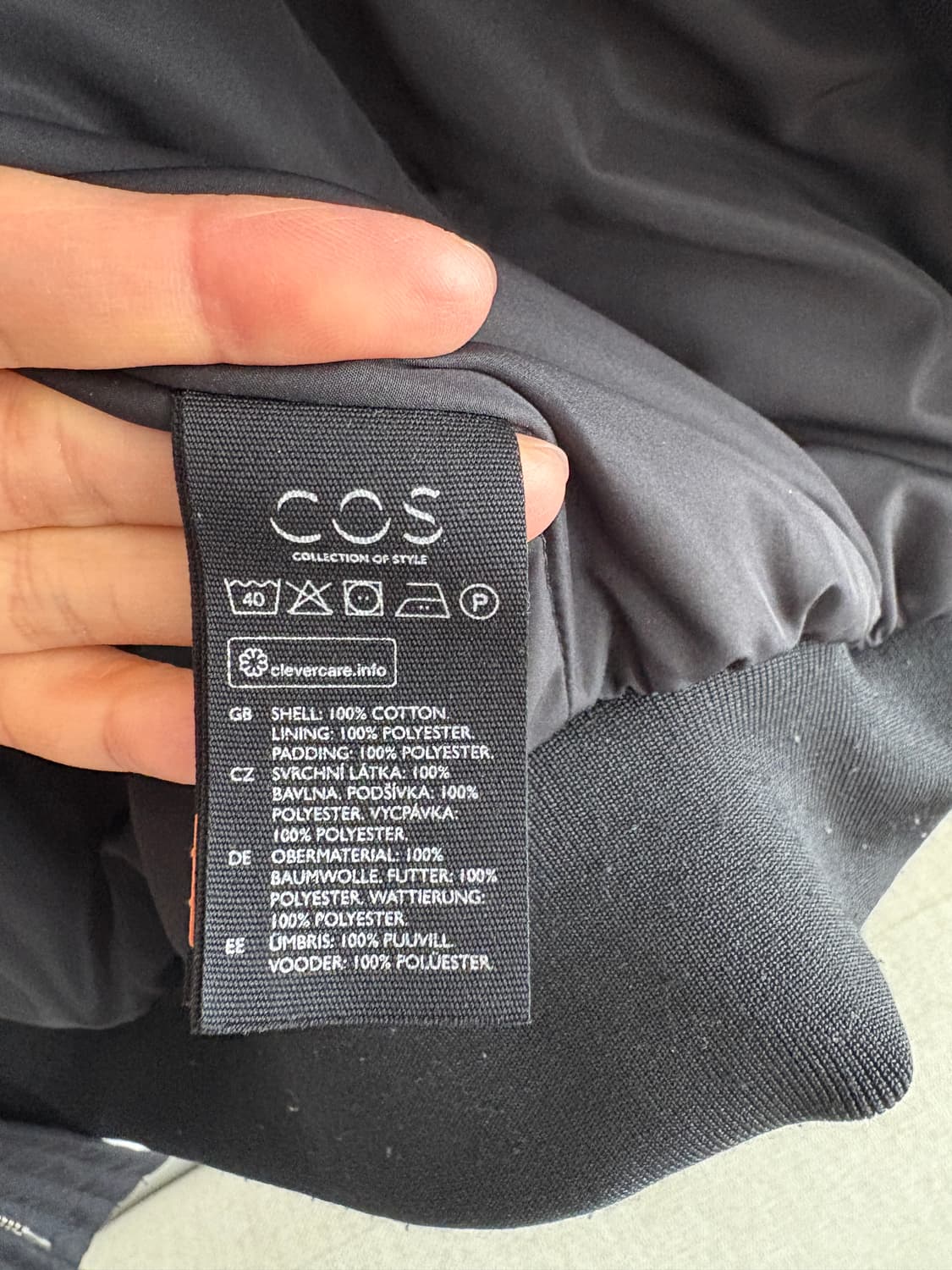 COS 코스 남자 블랙 봄버 패딩 자켓(S) 상품이미지8