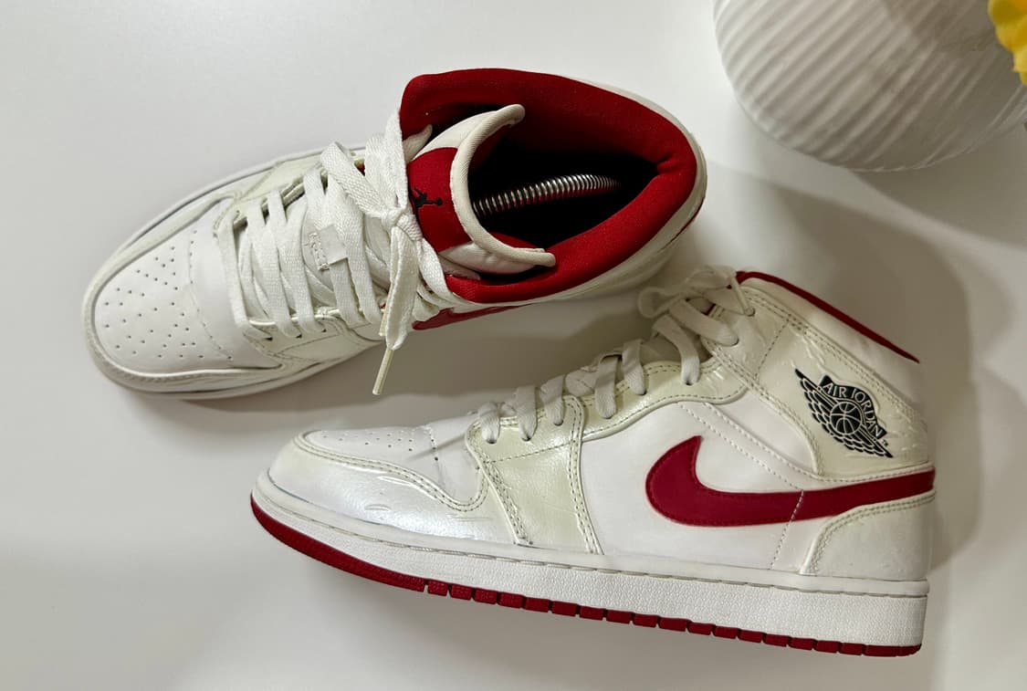 나이키 조던 1 미드 화이트 짐 레드 270 상품이미지1