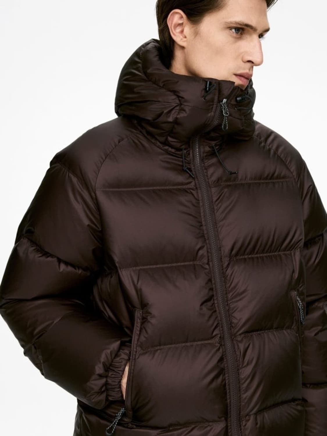 아르켓 스포티 다운 자켓 다크브라운 상품이미지3