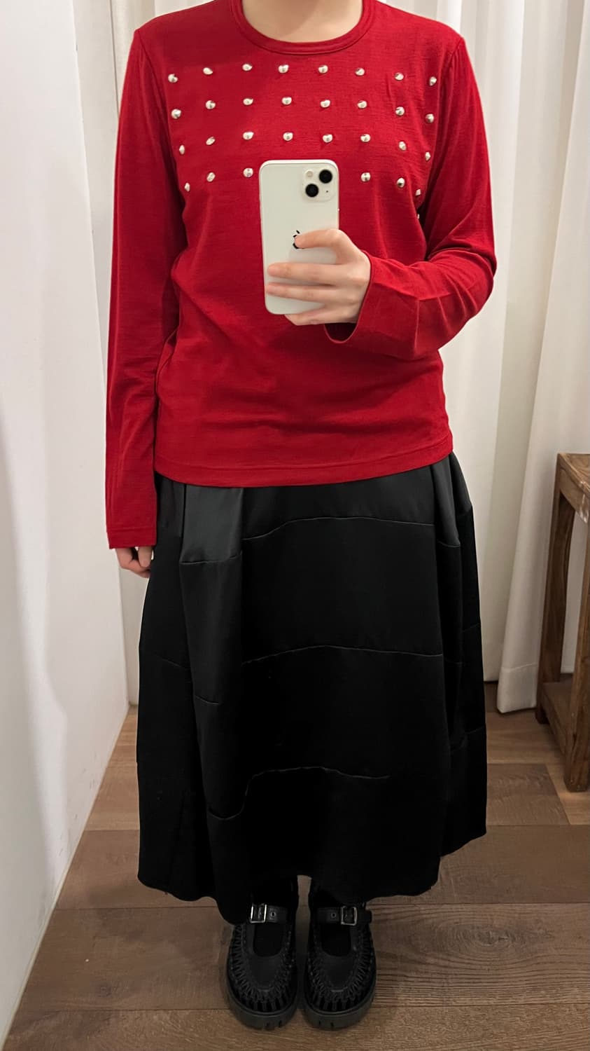 Stud Red Long Sleeve 상품이미지3