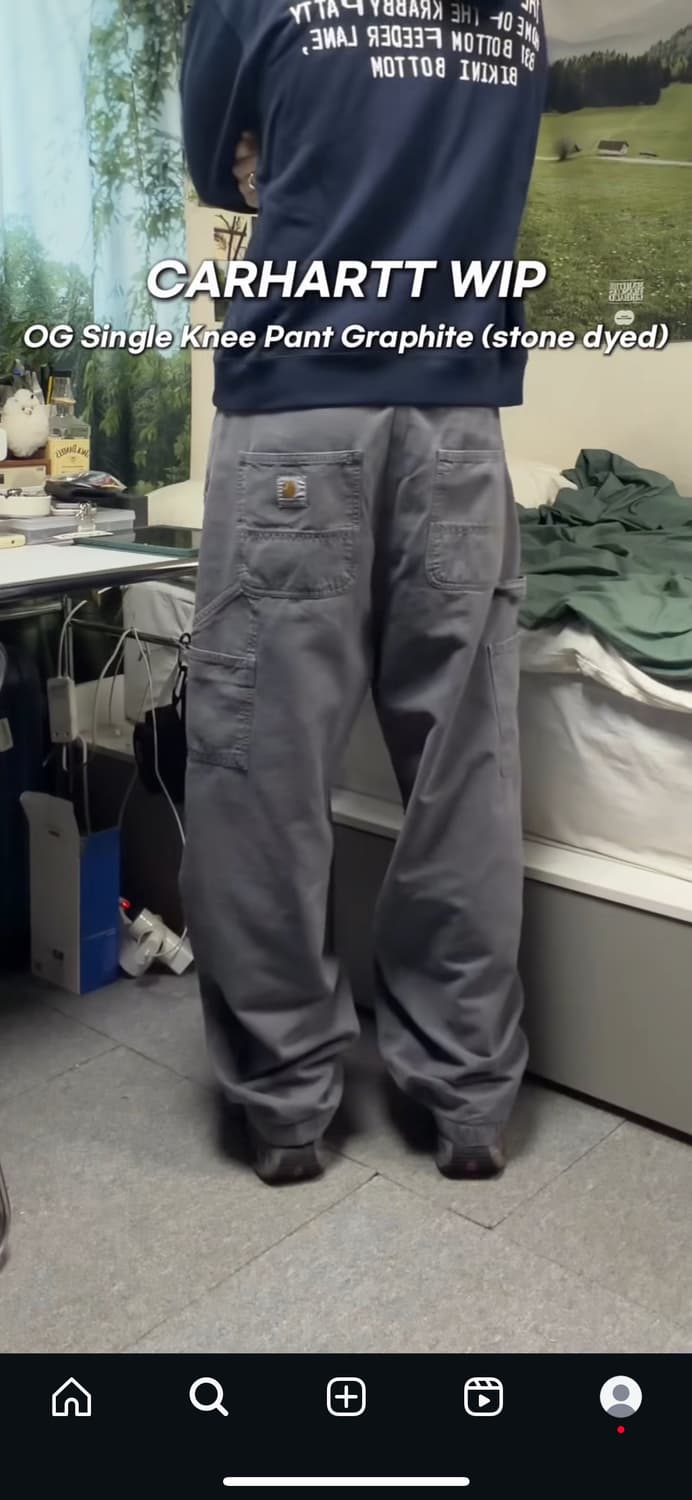 OG Single Knee Pant Graphite(stone dyed) 상품이미지1