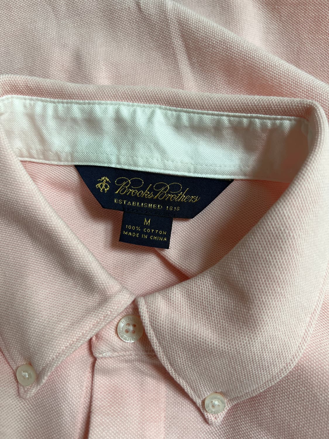 Brooks Brothers 브룩스 브라더스 핑크 버튼다운 피케 셔츠 상품이미지5