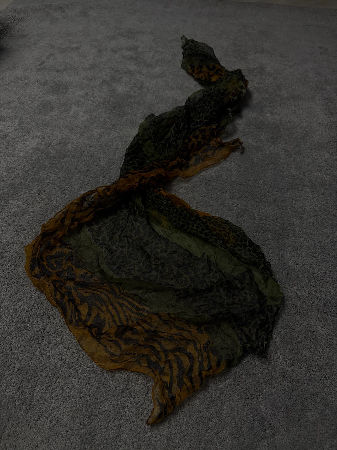 Vintage punk grunge mood leopard scarf 상품이미지1