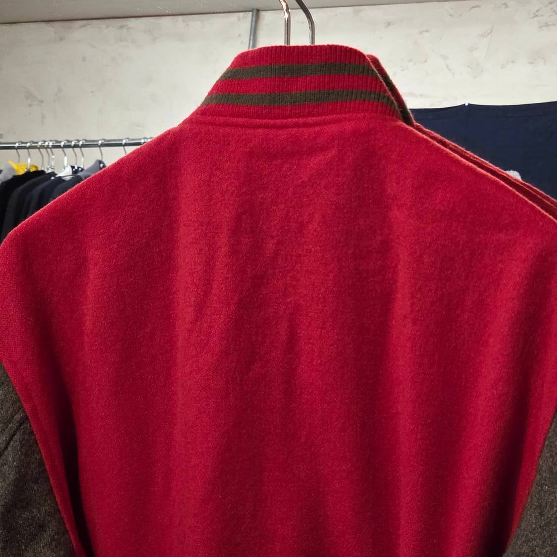 빈티지 레드 그레이 바시티 자켓 상품이미지6