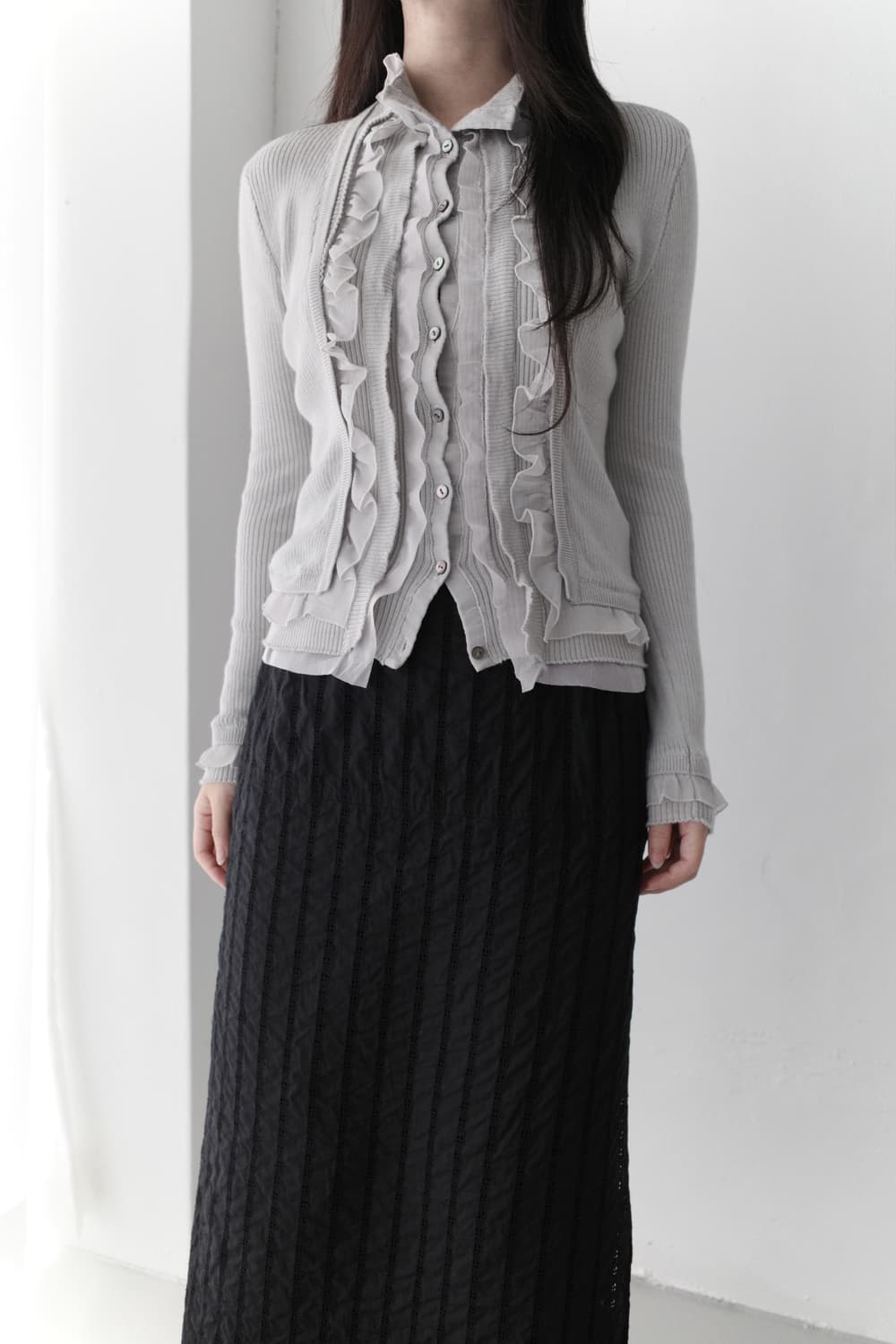 hiroko bis) double frill cardigun 상품이미지7