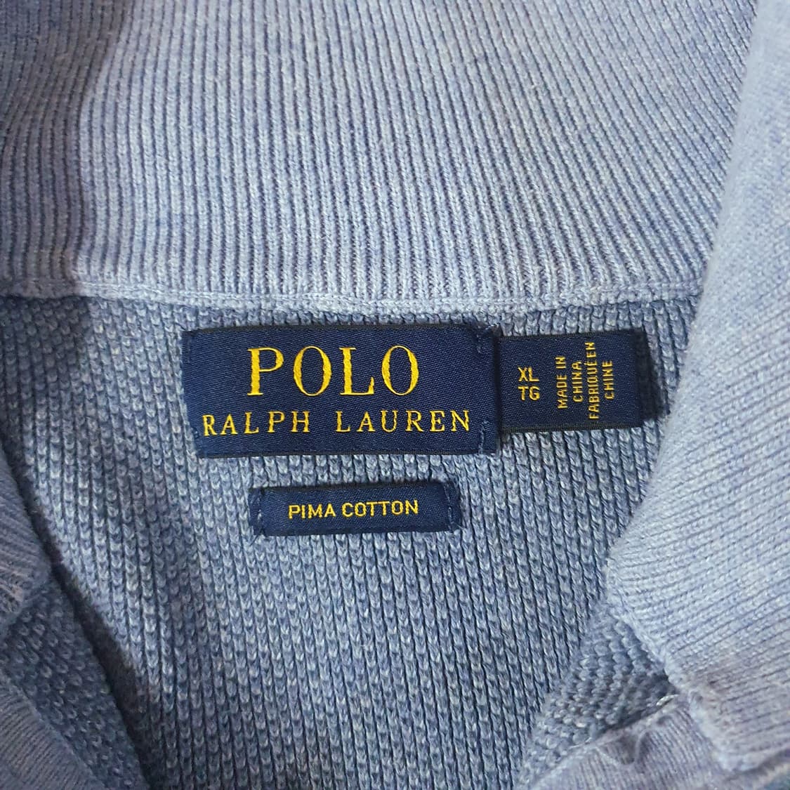 폴로 피마코튼 반집업 니트 XL 상품이미지6