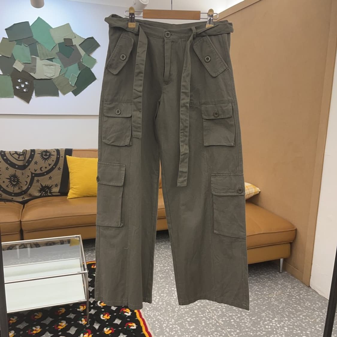 울트라패션 빈티지 벨티드 멀티포켓 카고팬츠 28인치 C08116 상품이미지3