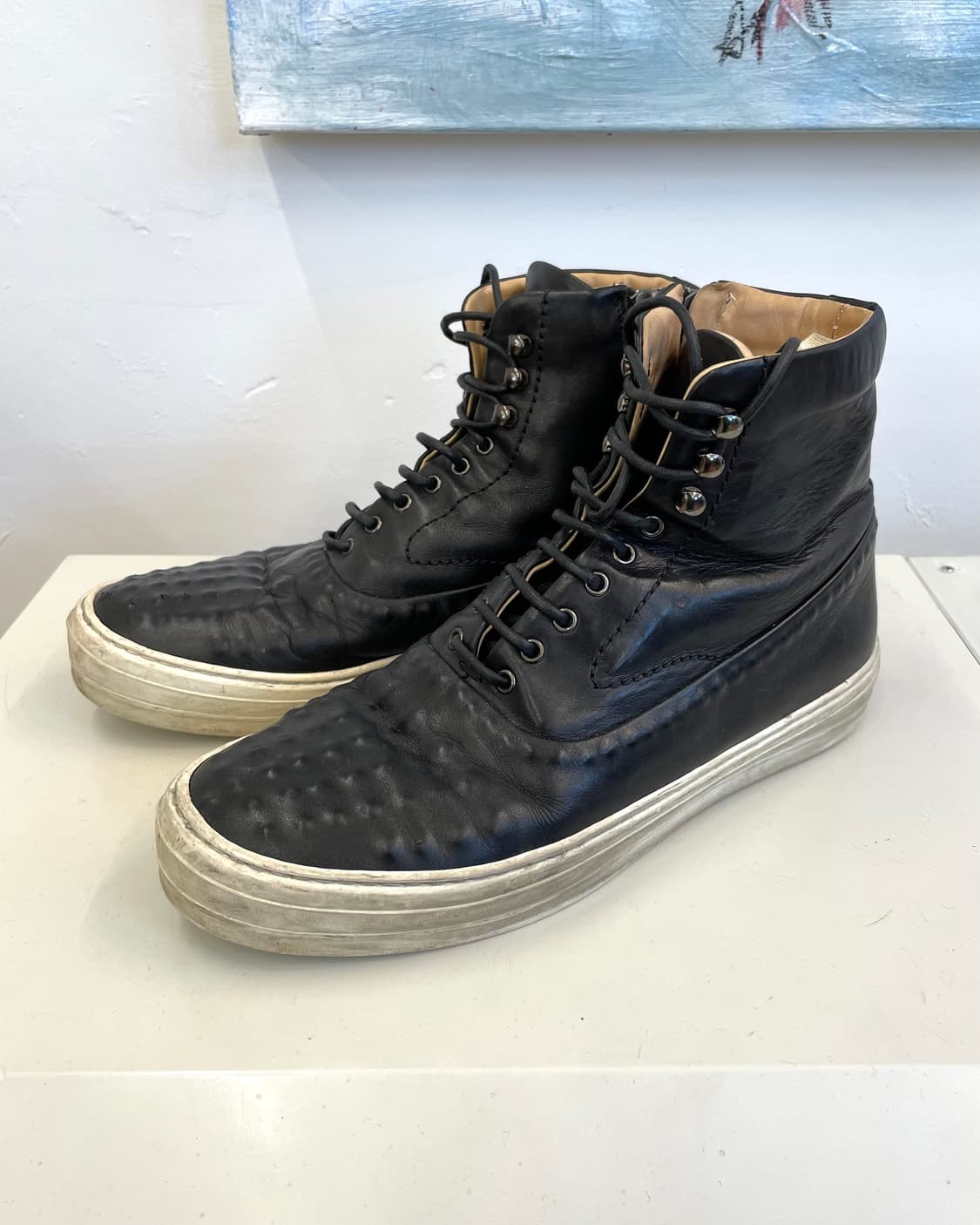 [250] 알렉산더맥퀸 레더 하이탑 스니커즈 상품이미지4