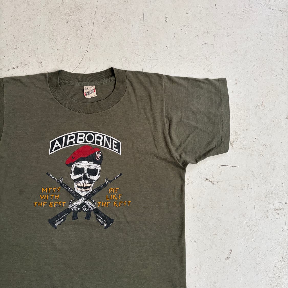 80s USA Airborne 로스트 보이즈 빈티지 반팔티 M 상품이미지2