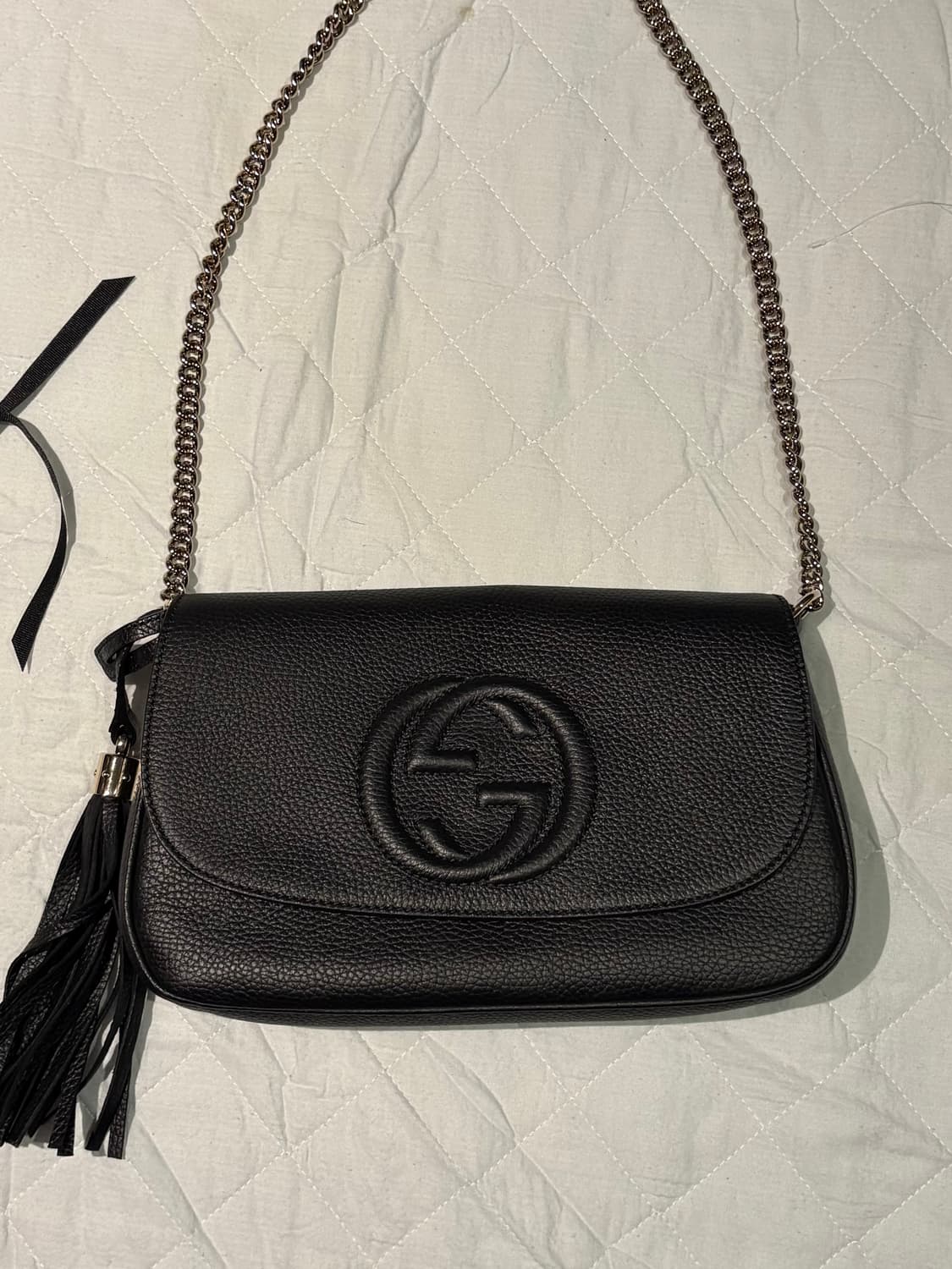 구찌 소호 체인 크로스백 블랙 상품이미지3