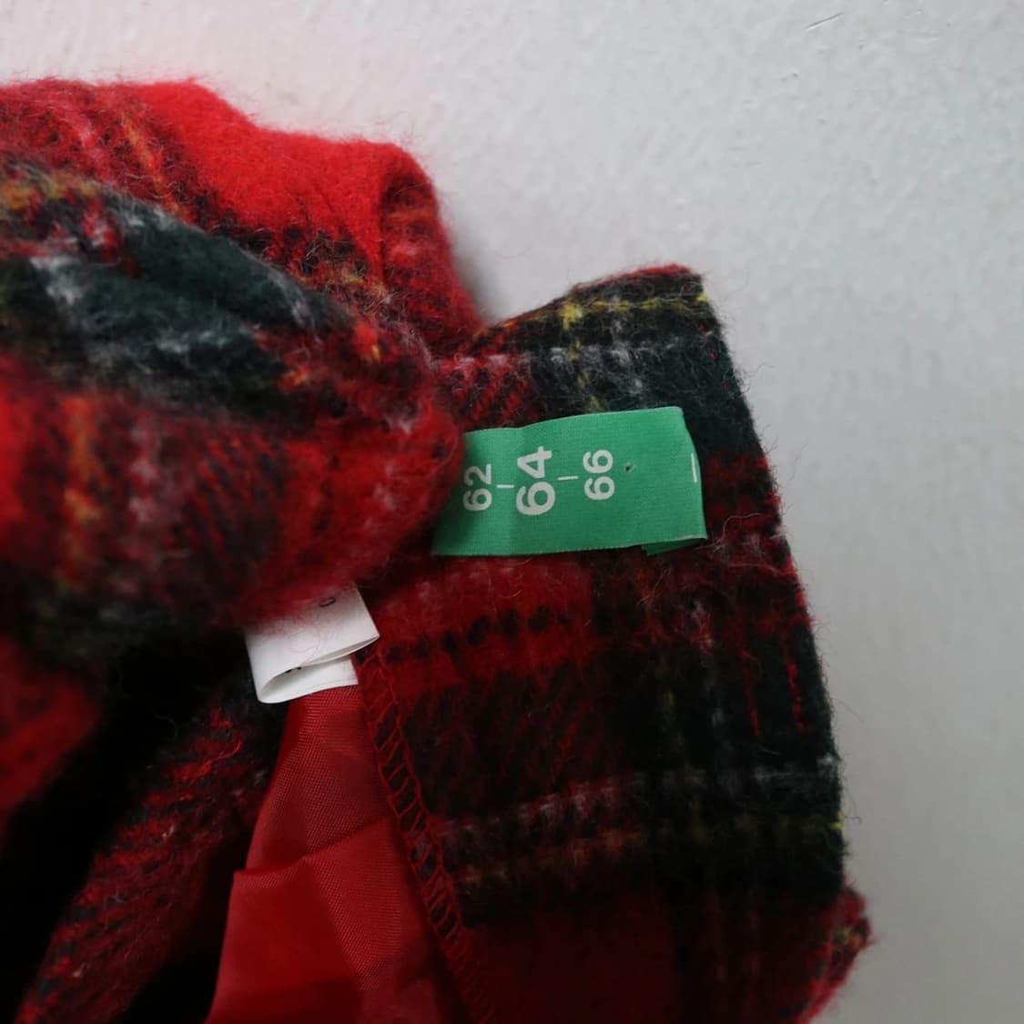 레드 체크 울 혼방 미디스커트 61143 상품이미지7