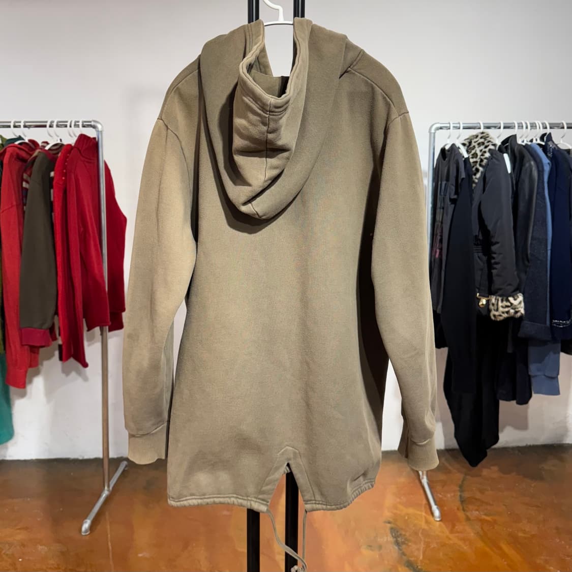 빈티지 카키 오버사이즈 후드 집업 상품이미지8