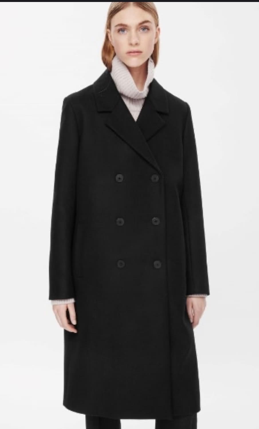 COS 여성 울 캐시미어 정장 더블코트 44사이즈 상품이미지8