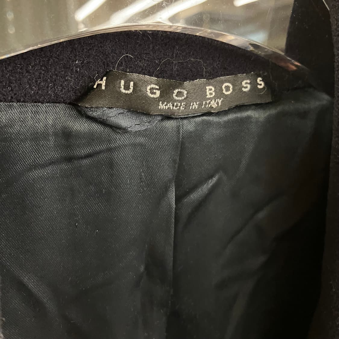  휴고 보스 네이비 버진 울 더블 브레스티드 롱코트  상품이미지3