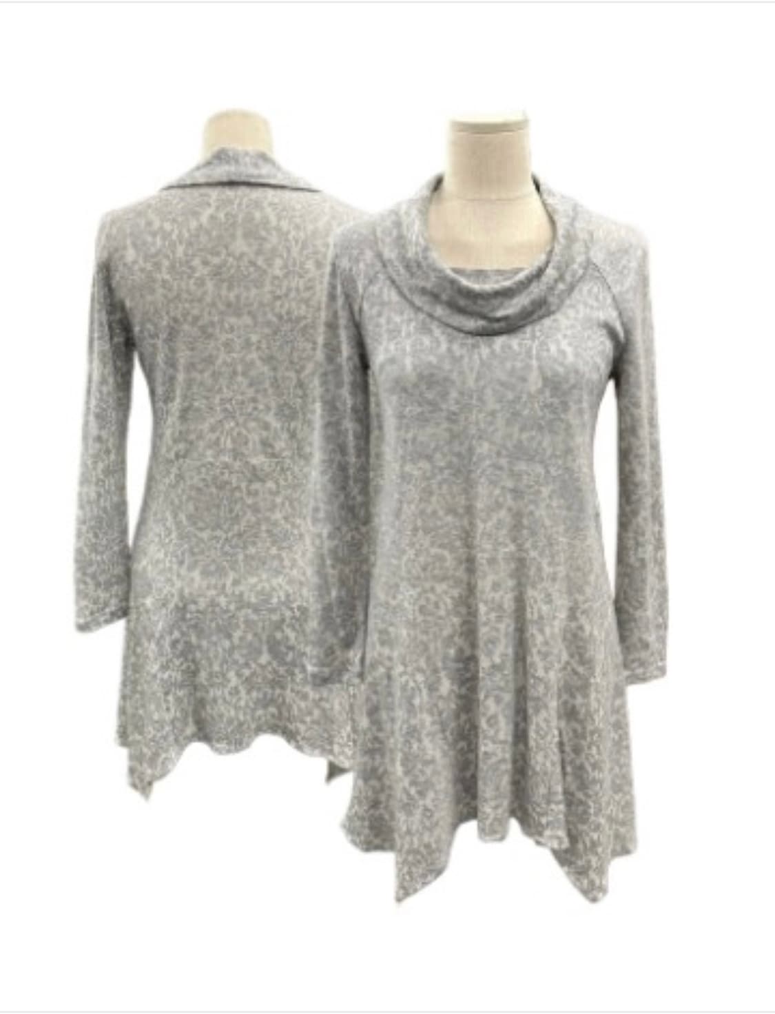 넥 포인트 갸루 그레이 시스루 원피스 상품이미지1