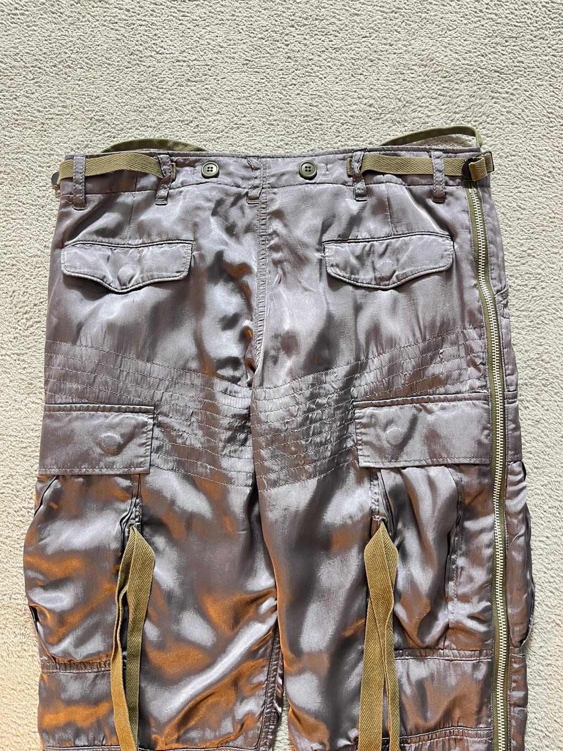 00s 빈티지 미하라 야스히로 M-51 모티브 새틴 팬츠 상품이미지4