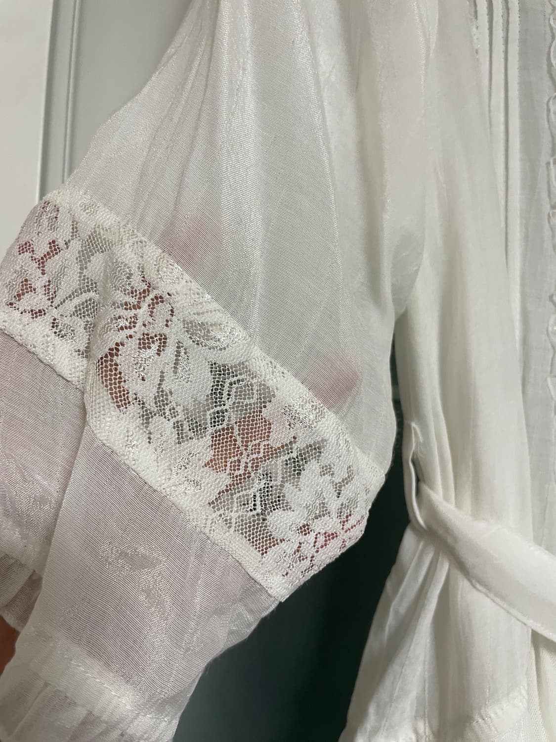 7부 시스루 프릴 가디건 상품이미지2