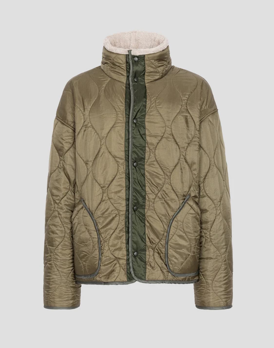 레미릴리프) Reversible Nylon Rip Boa Jacket 상품이미지1