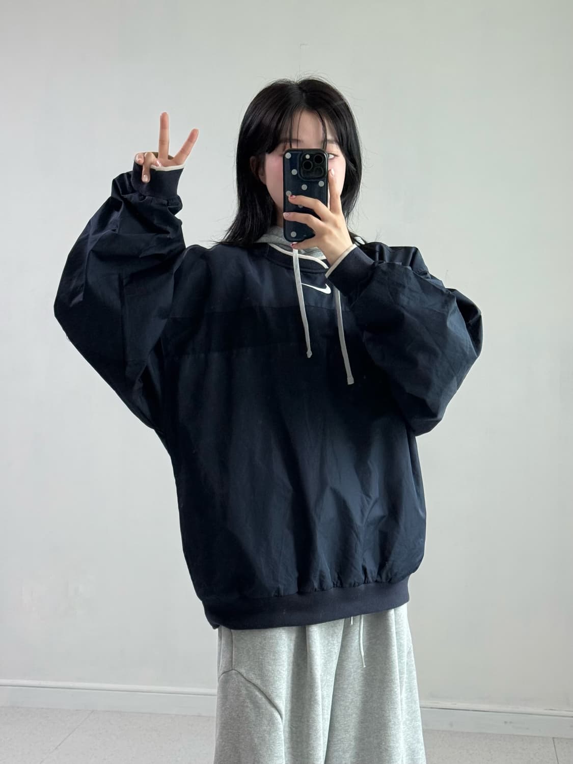 나이키 네이비 오버핏 웜업 상품이미지4