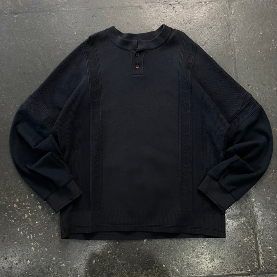 100 시스템 22FW 헨리넥 니트 상품이미지1