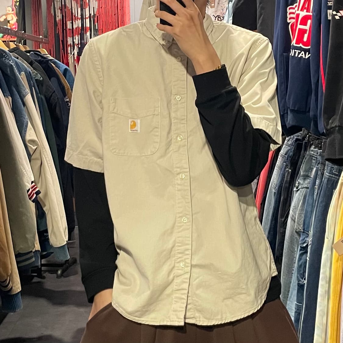 [IM] carhartt 칼하트 코토리베이지 반팔셔츠 상품이미지1