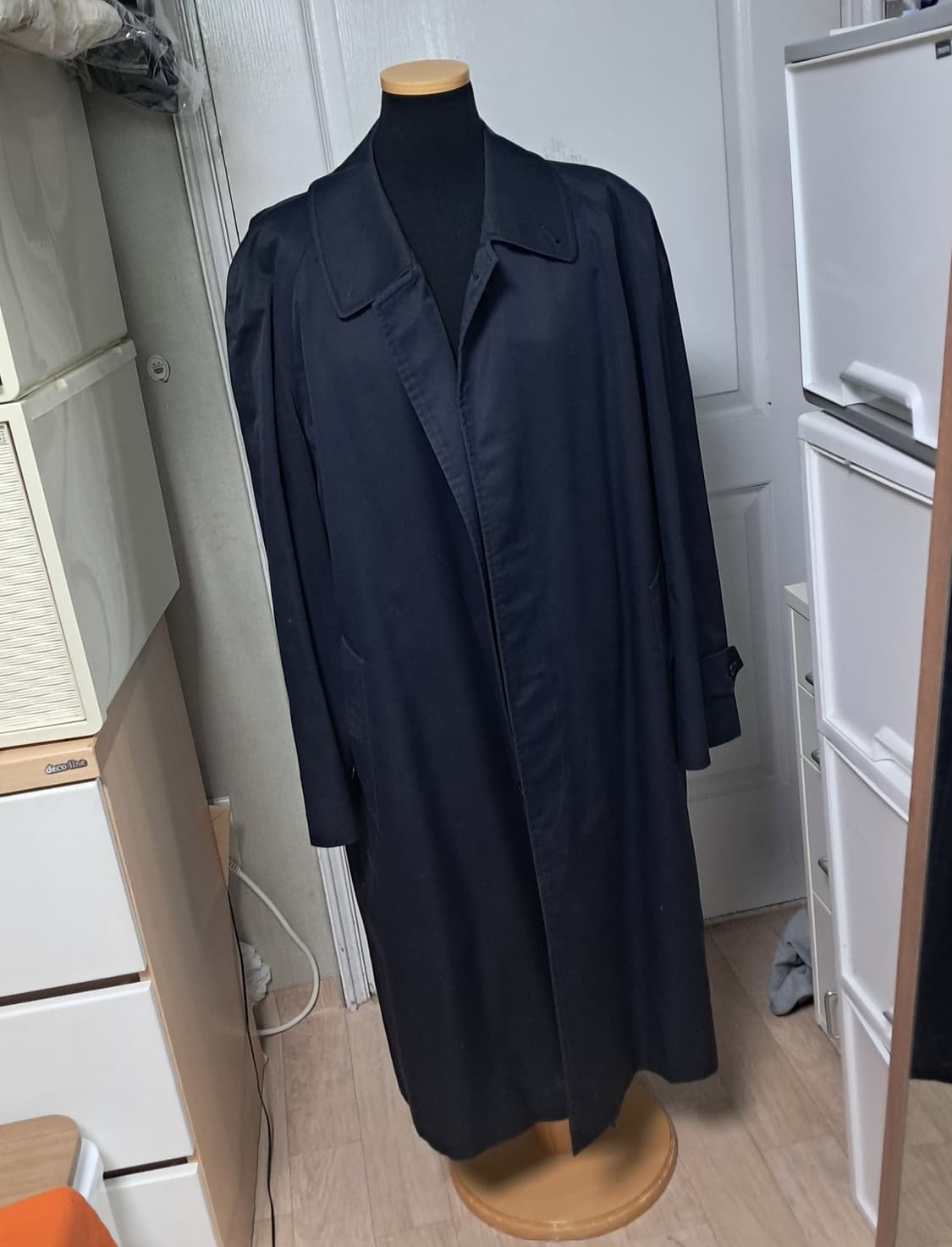 정품 버버리 네이비 트렌치 코트 52 Short약 105(모 라이너 상품이미지1