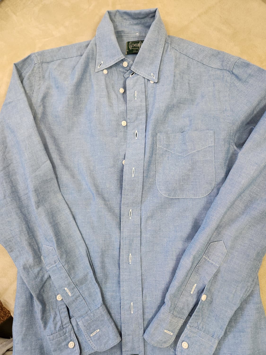 Gitman Bros Vintage 짓먼브로스 빈티지 샴브레이 셔츠 M 상품이미지10