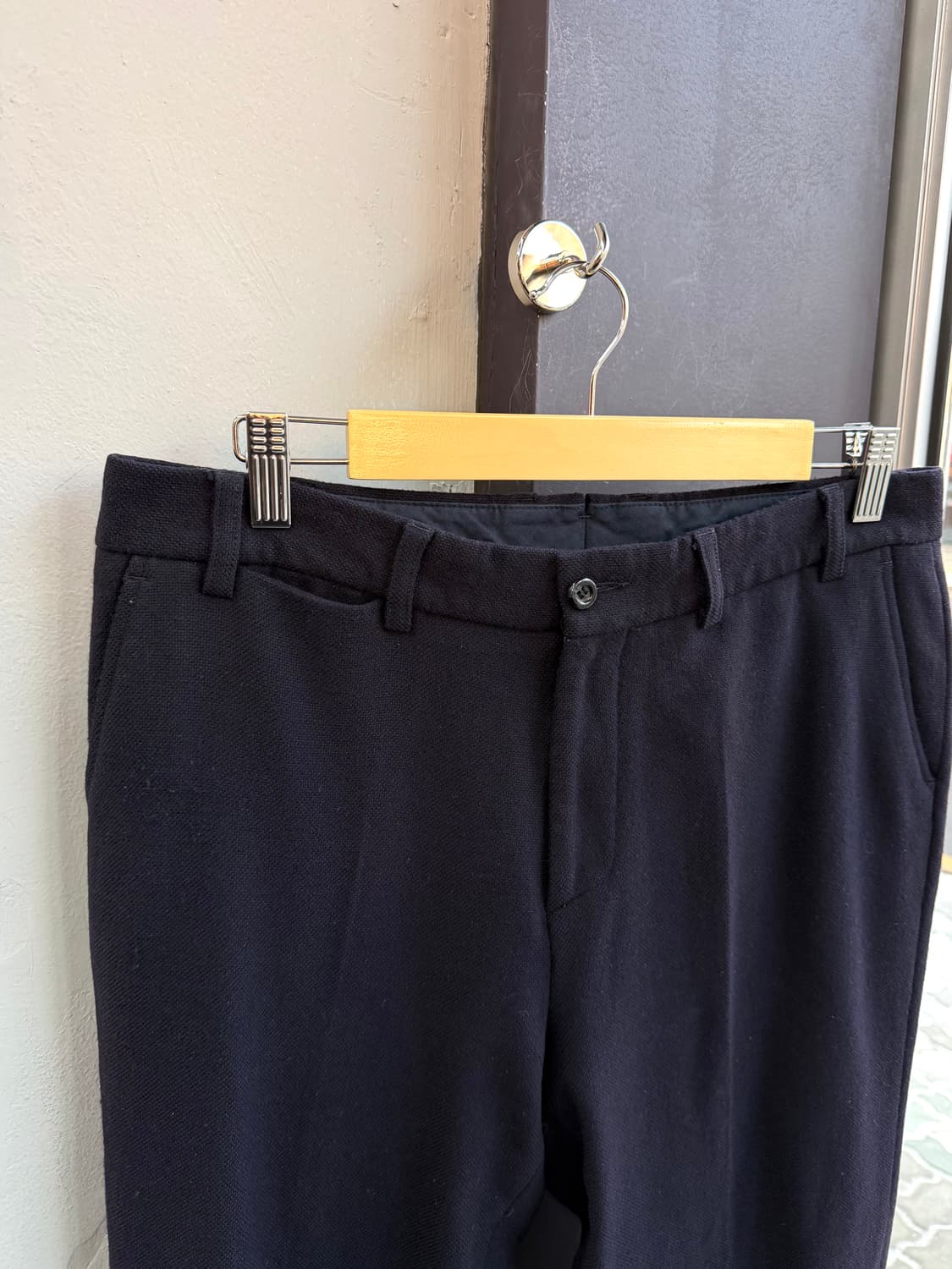 48/ 아워레가시 소프트 네이비 Canvas 울팬츠 상품이미지4