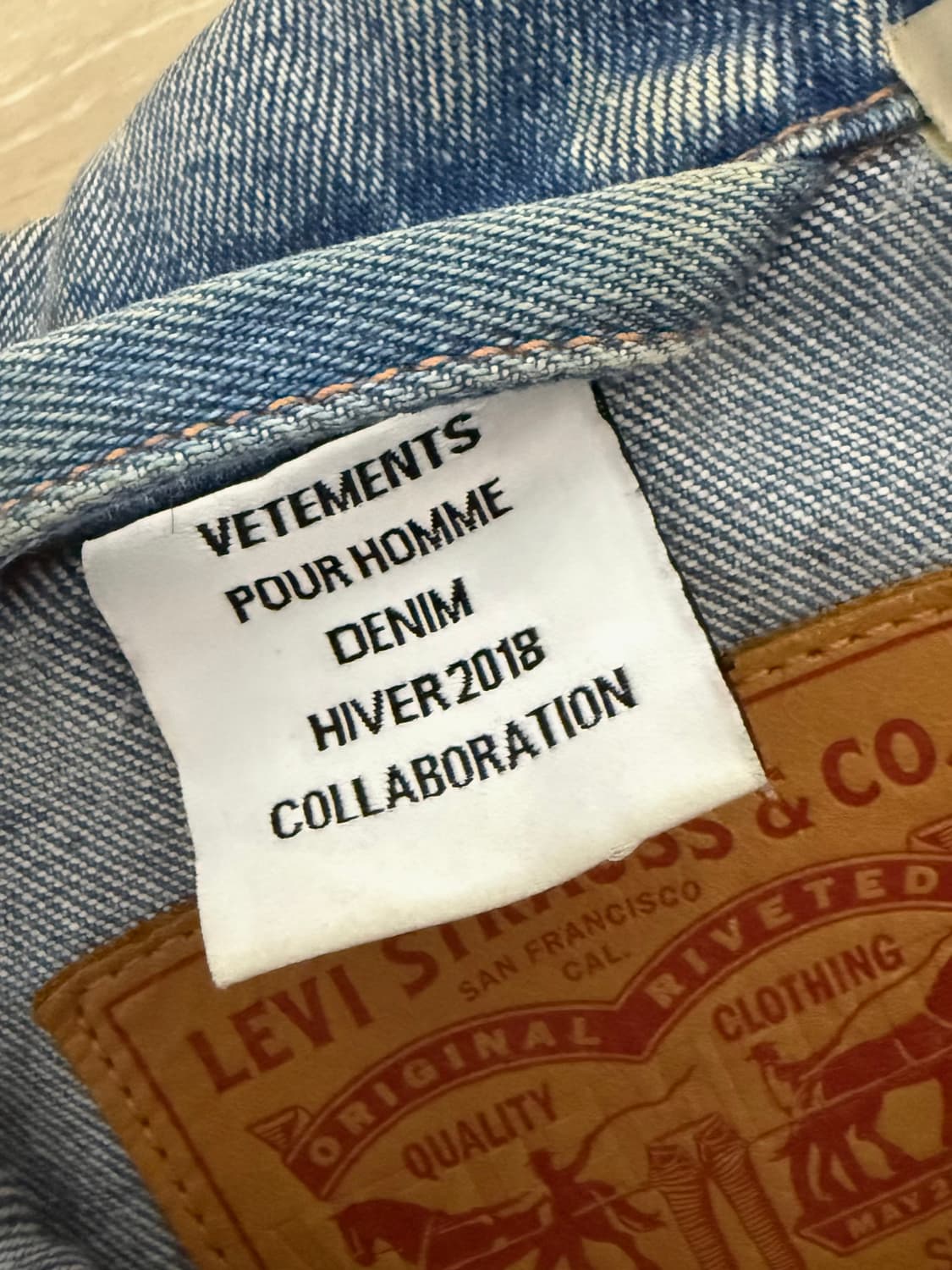 S) 베트멍 x 리바이스 2018 리워크드 크롭 데님자켓 청자켓 상품이미지3